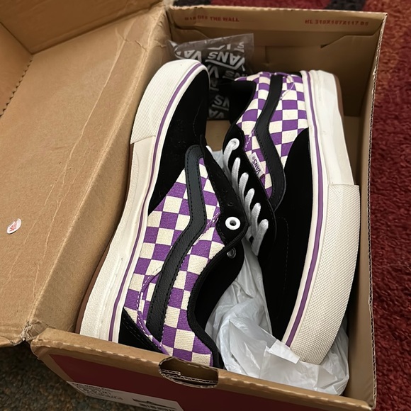 Vans Kyle Walker pro purple checkered True white - Picture 9 of 9